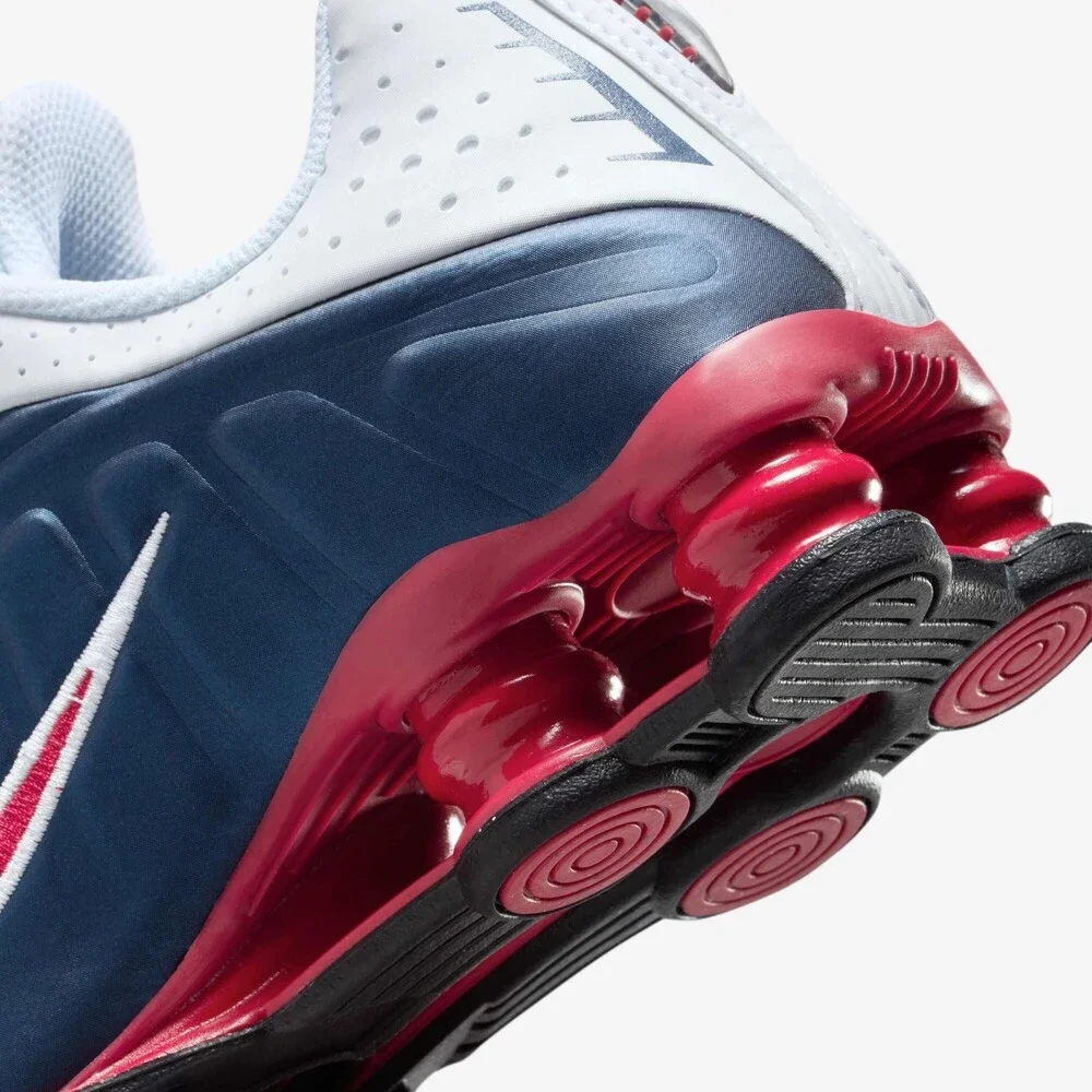 Nike Shox R4 CW2626-400 Sneakers Kids US 6.5 Navy White Lifestyle Shoes MEW1601